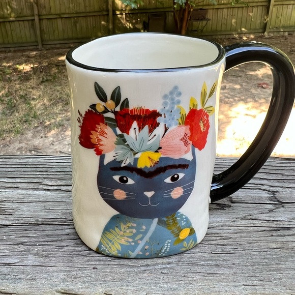 Signature Housewares Unique Floral Cat Coffee Mug - Picture 2 of 8